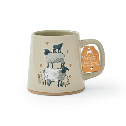 Cooksmart Highland Sheep Reverse Conical Mug - Beige Cooksmart England