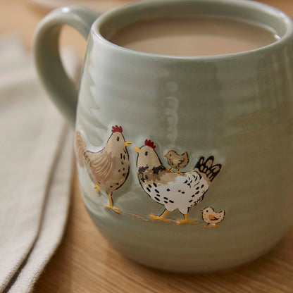 Cooksmart Hen House Lane Belly Mug - Happy Family Cooksmart England