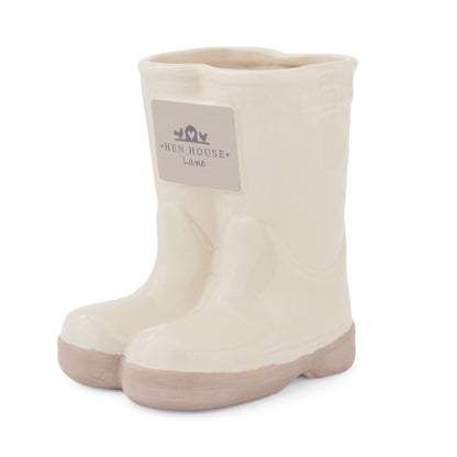Cooksmart Hen House Lane Gumboots Utensil Pot / Vase