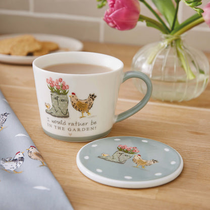 Cooksmart Hen House Lane Conical Mug & Coaster Set