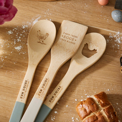 Cooksmart Hen House Lane Set of 3 Bamboo Utensils