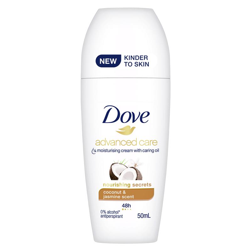 Dove Advanced Care Coconut & Jasmine Roll On Deodorant 50ml Dove