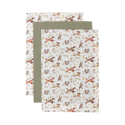 Cooksmart Forest Fable 3 Pack Tea Towels