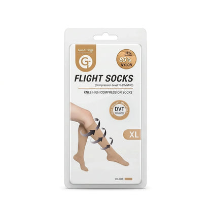 GoodThings Knee High Compression Flight Socks