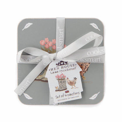Cooksmart Hen House Lane Set of 4 Coasters