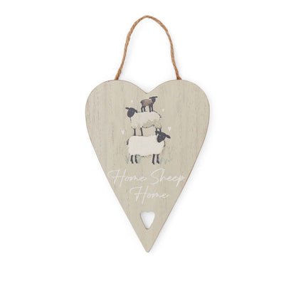 Cooksmart Highland Sheep "Home Sheep Home" Heart Plaque