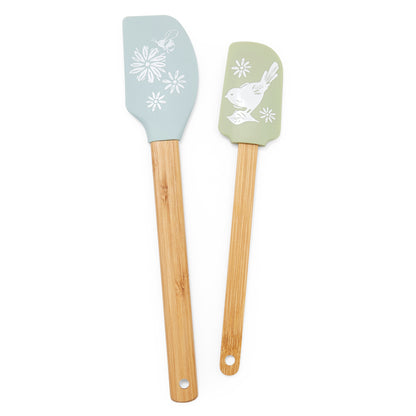 Cooksmart Homestead Bamboo Spatulas - Set of 2 Cooksmart England