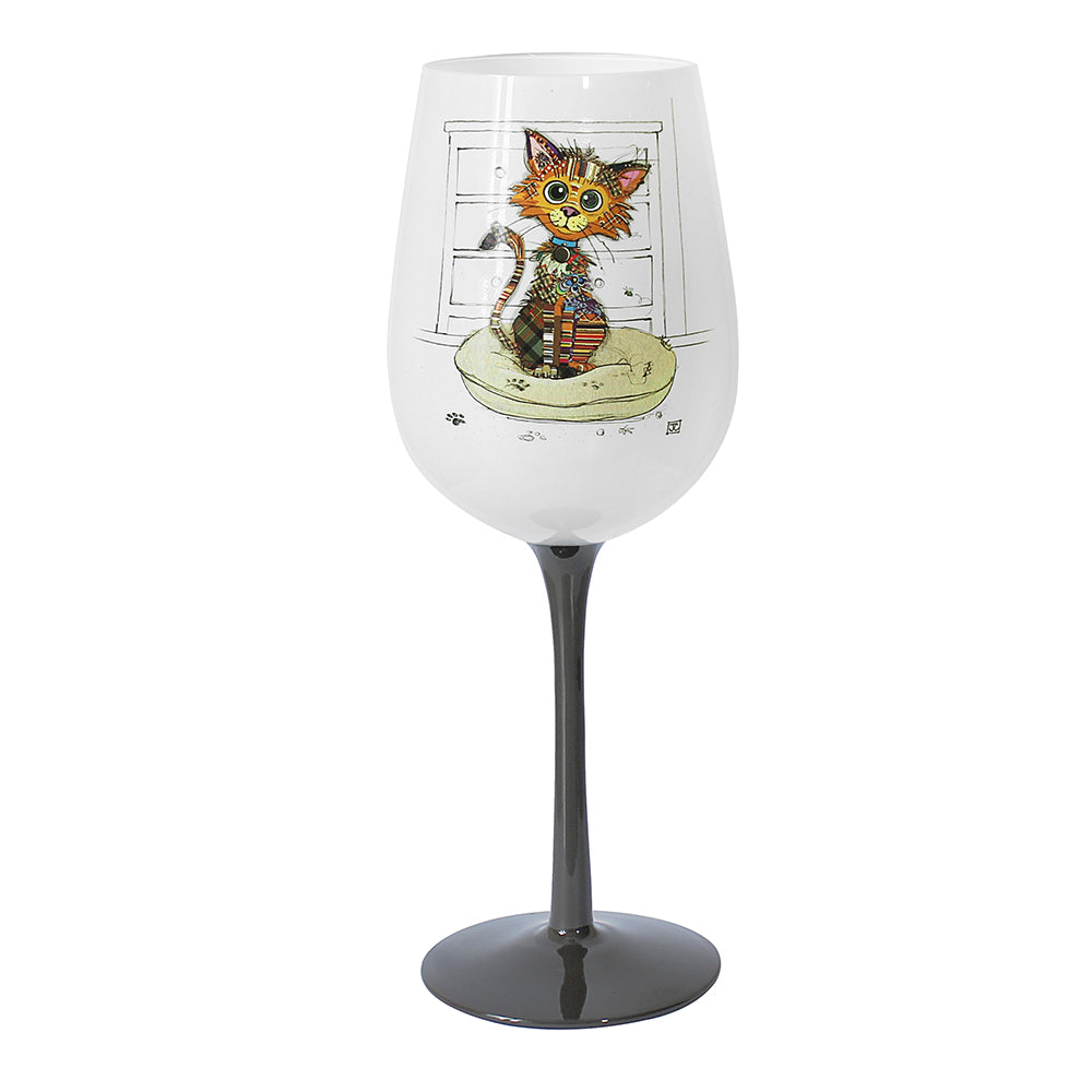 Bug Art Kimba Kitten Wine Glass Bug Art