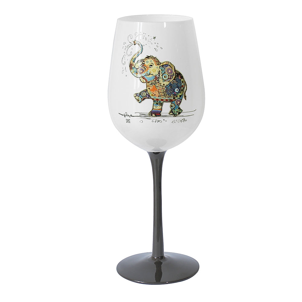 Bug Art Eddie Elephant Wine Glass Bug Art