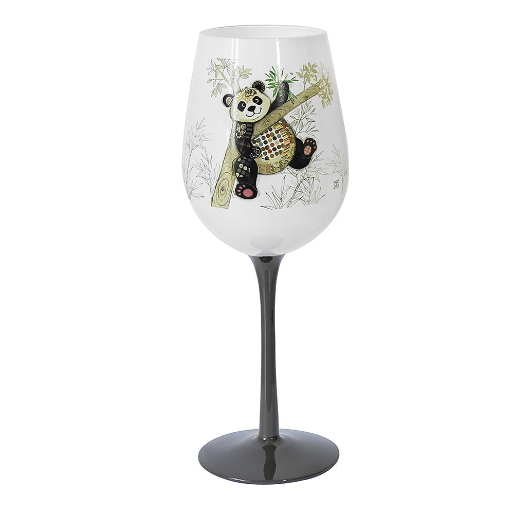 Bug Art Po Zi Panda Wine Glass Bug Art
