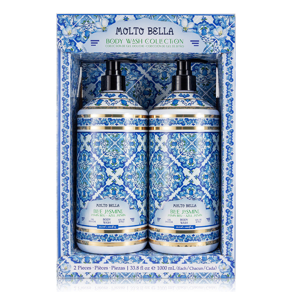 Molto Bella Body Wash Blue Jasmine 1L - 2 Pack Molto Bella