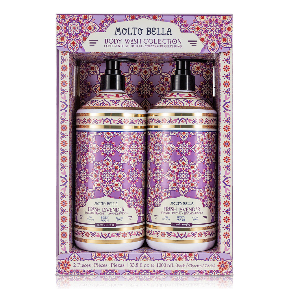 Molto Bella Body Wash Fresh Lavender 1L - 2 Pack Molto Bella