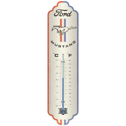 Nostalgic Art Ford Mustang - Horse & Stripes Logo Thermometer Nostalgic Art
