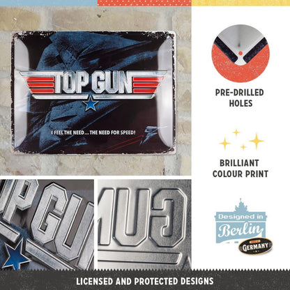 Nostalgic Art Top Gun The Need for Speed Tin Sign - Large Nostalgic Art