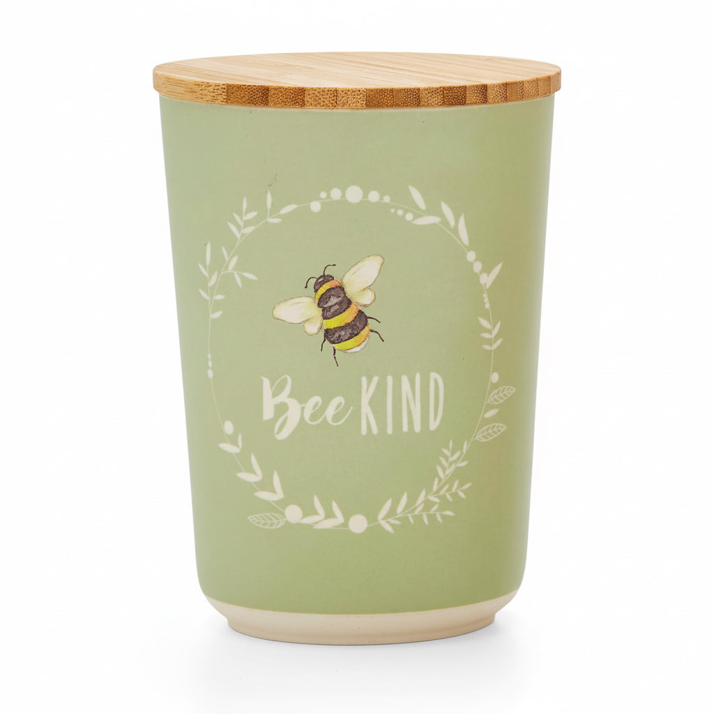 Cooksmart Bumble Bees Bamboo Canister - Sage Cooksmart England