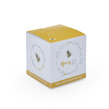 Cooksmart Bumble Bees Busy Bee Gift Mug & Coaster Set Cooksmart England