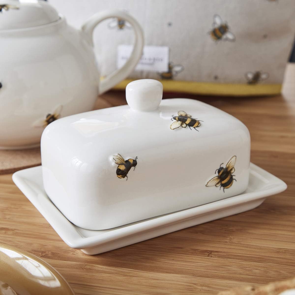 Cooksmart Bumble Bees Butter Dish Cooksmart England