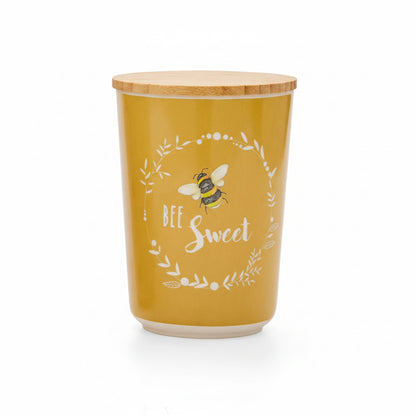 Cooksmart Bumble Bees Bamboo Canister - Mustard Cooksmart England