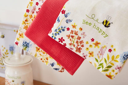 Cooksmart Bumble Bees Tea Towels 3pk Cooksmart England