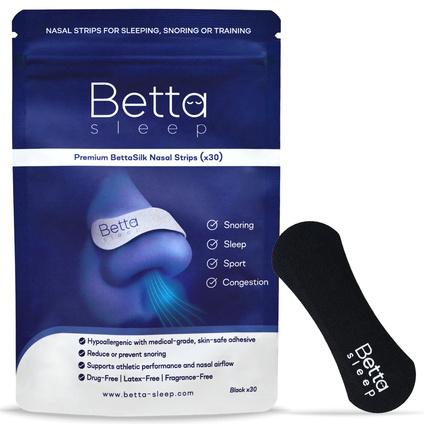 Betta Sleep Nasal Strips – 30 Pack Betta Sleep