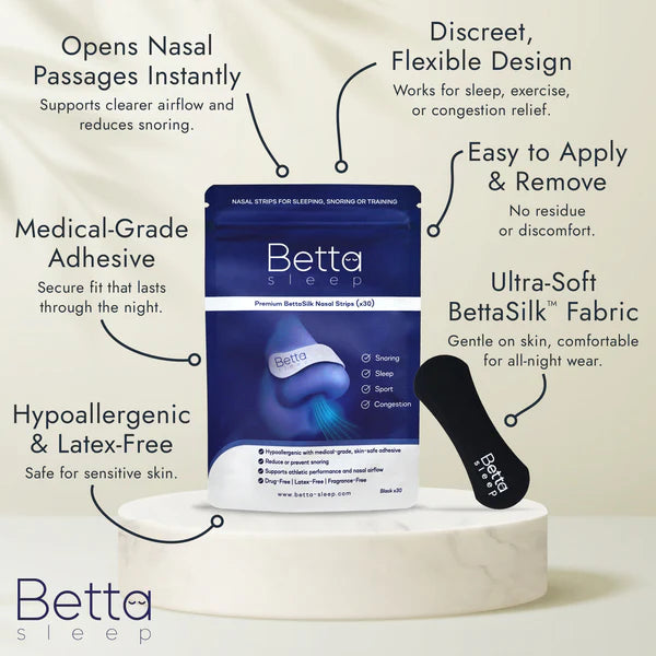 Betta Sleep Nasal Strips – 30 Pack Betta Sleep