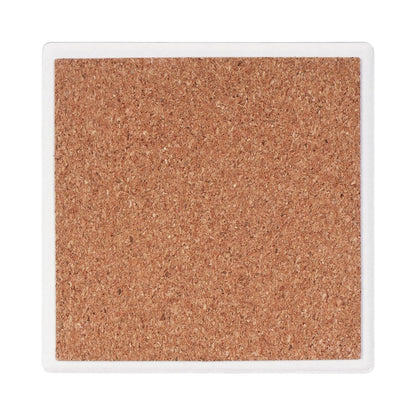 Cartco Bug Art Simon Sloth ceramic coaster featuring a protective brown cork backing for furniture safety.