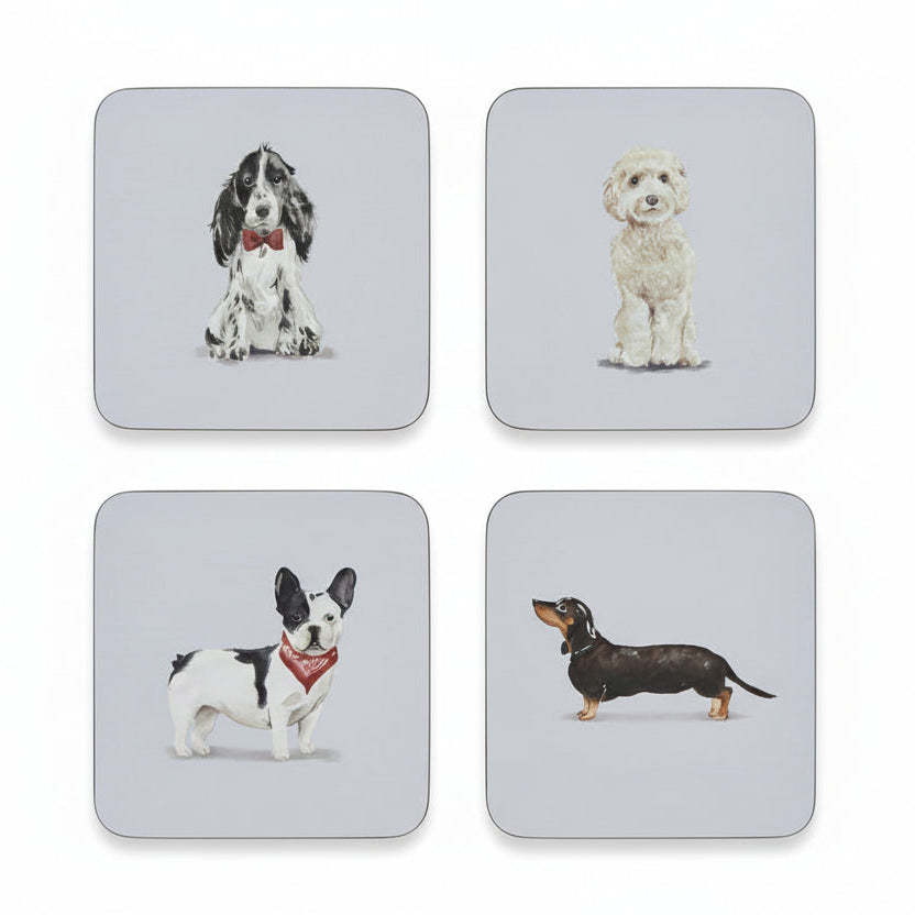 Cooksmart Curious Dogs Set of 4 Coasters Cooksmart England