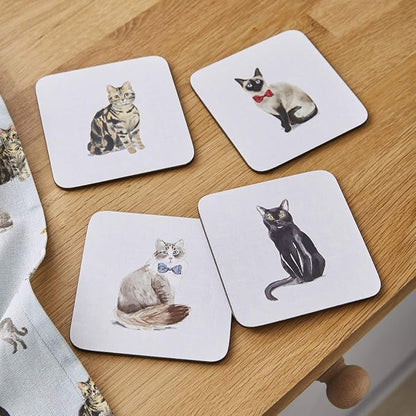 Cooksmart Curious Cats Set of 4 Coasters Cooksmart England