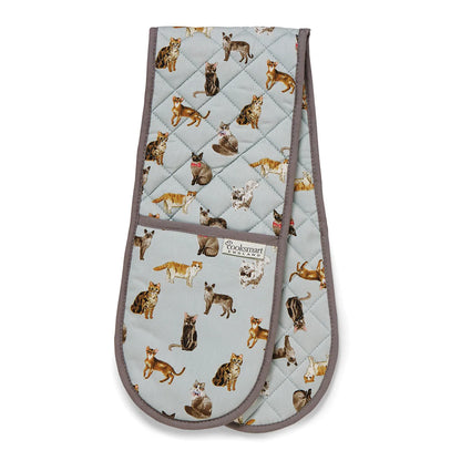 Cooksmart Curious Cats Double Oven Glove Cooksmart England