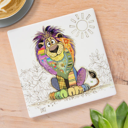 Bug Art Louis Lion Ceramic Coaster