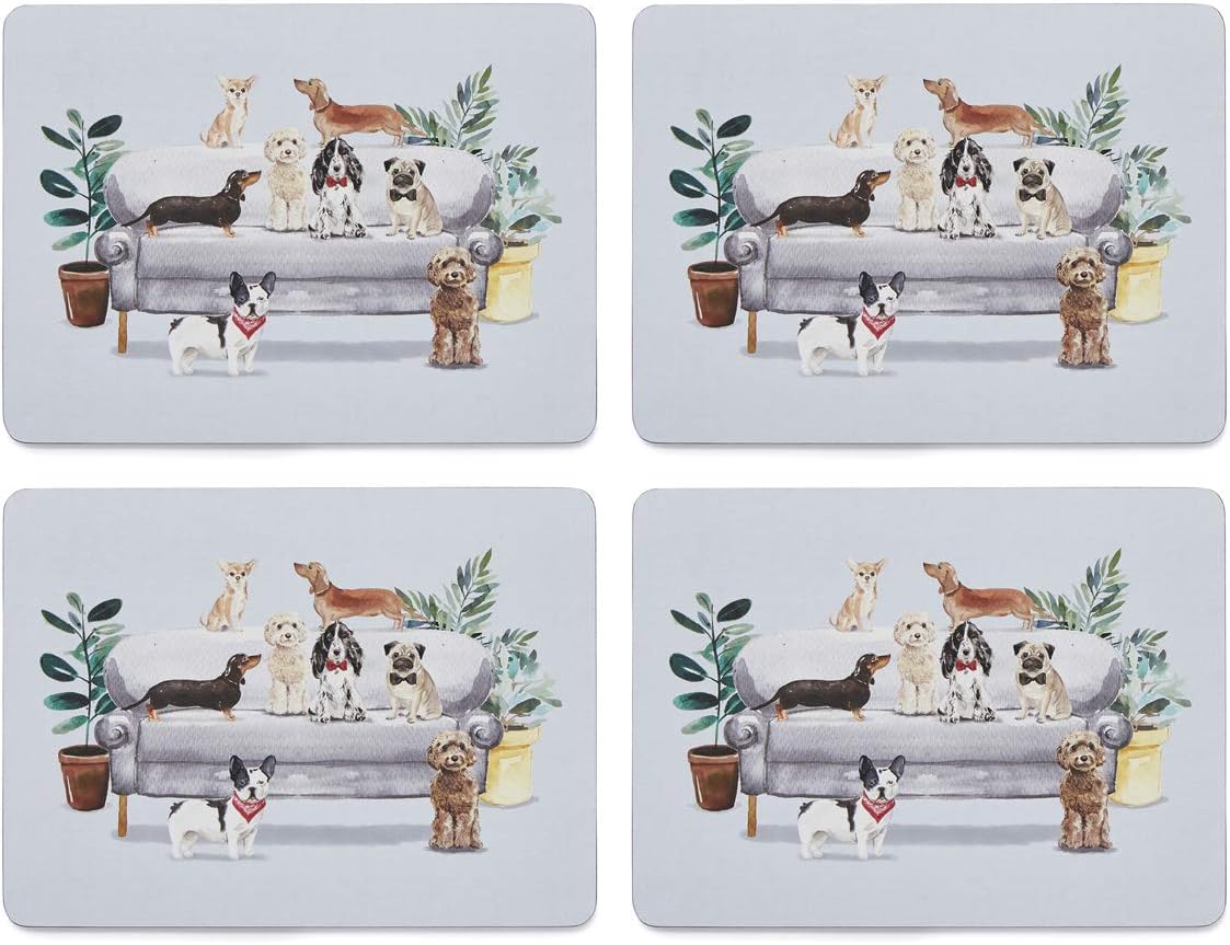 Cooksmart Curious Dogs Set of 4 Placemats Cooksmart England