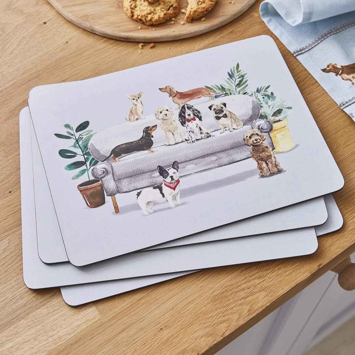 Cooksmart Curious Dogs Set of 4 Placemats Cooksmart England