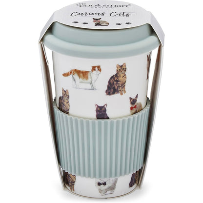 Cooksmart Curious Cats Ceramic Travel Mug Cooksmart England