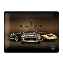 Nostalgic Art Mercedes Benz 3 Cars Tin Sign - Large Nostalgic Art