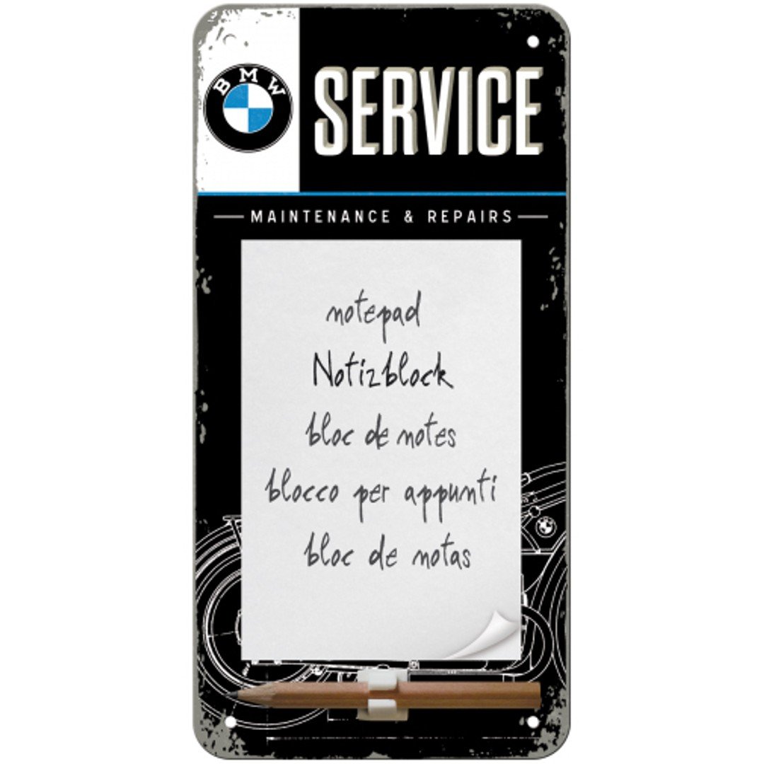 Nostalgic Art BMW Service Notepad Sign Nostalgic Art
