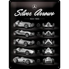 Nostalgic Art Mercedes Benz Silver Arrow Tin Sign - Large Nostalgic Art